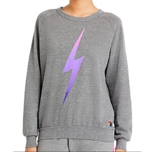 Aviator Nation Ombre Purple Bolt Sweatshirt Small